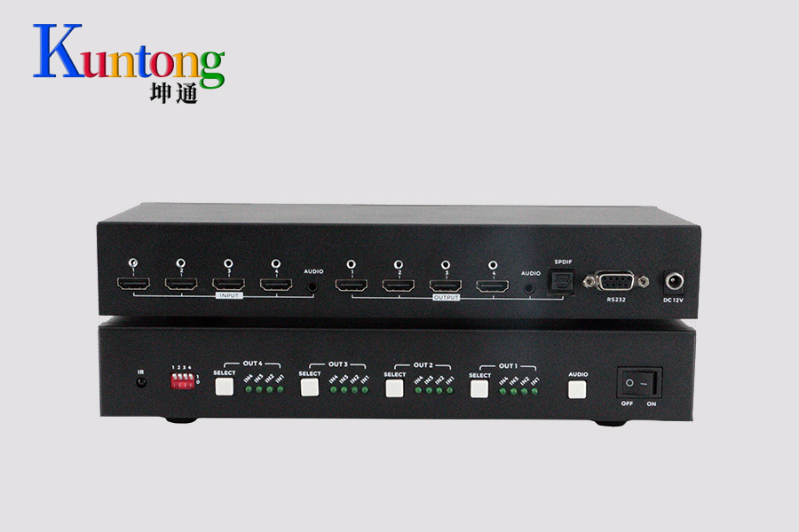 Kuntong坤通KTM-HDMI-0404S-4K60 有缝固化矩阵