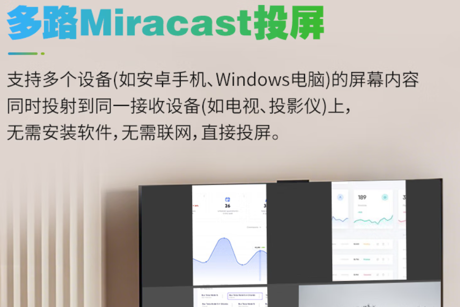 4K无线投屏智能终端多路投屏