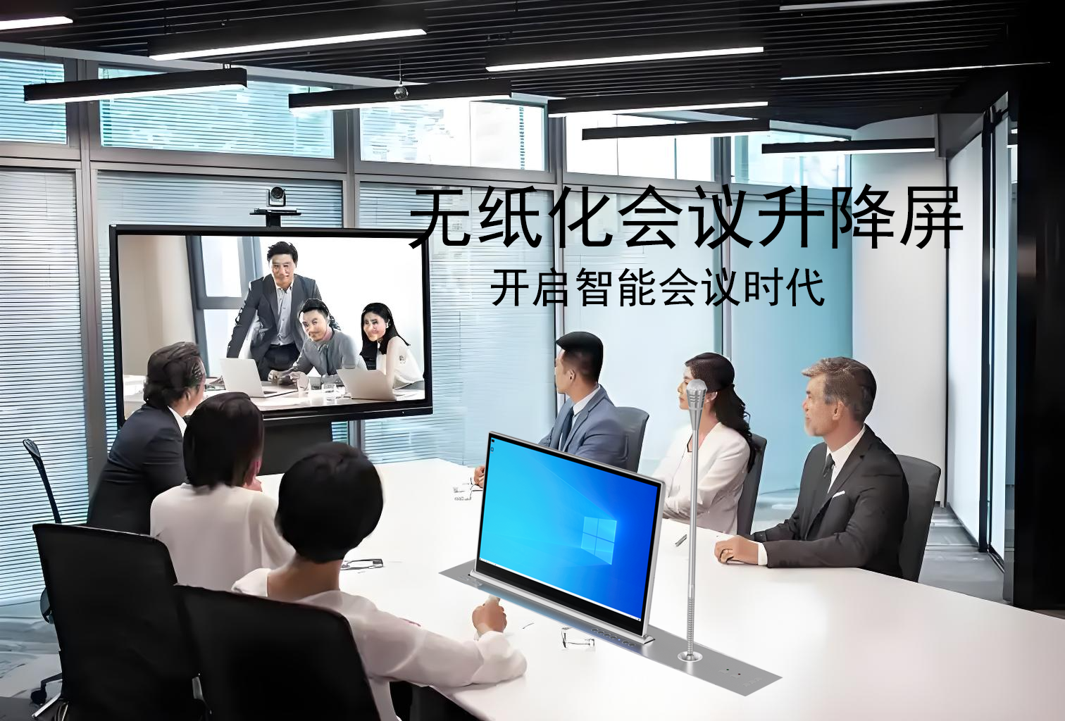 升降器单屏带话筒