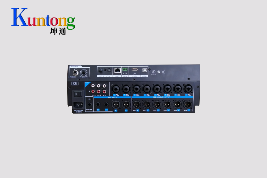 Kuntong坤通KTM-DMC-16数字调音台背面图