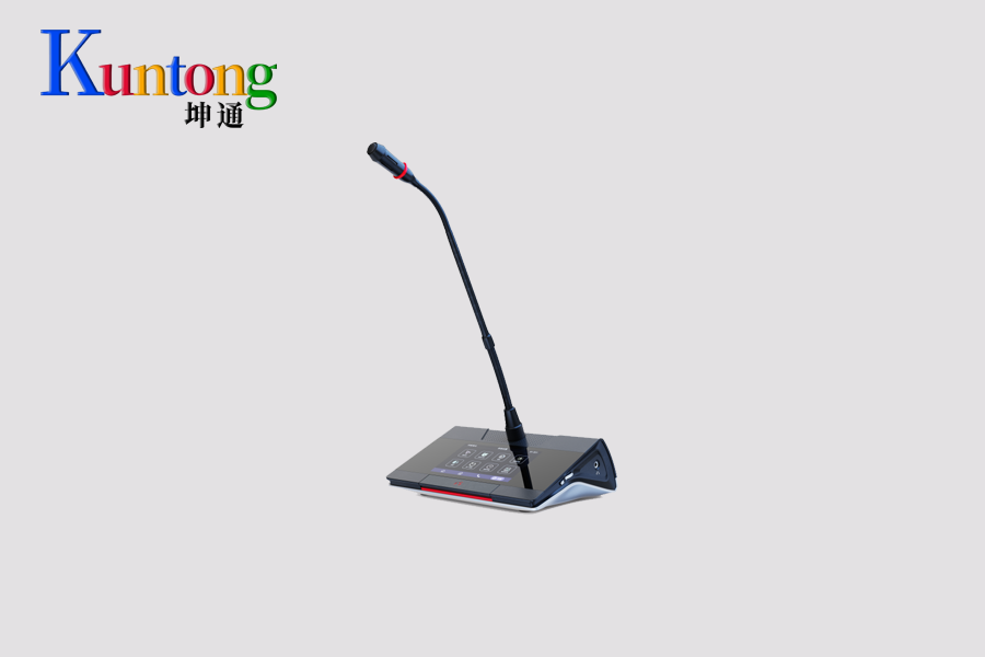Kuntong坤通KTM-DCS-5220D鹅颈式有线数字会议系统代表单元正面图