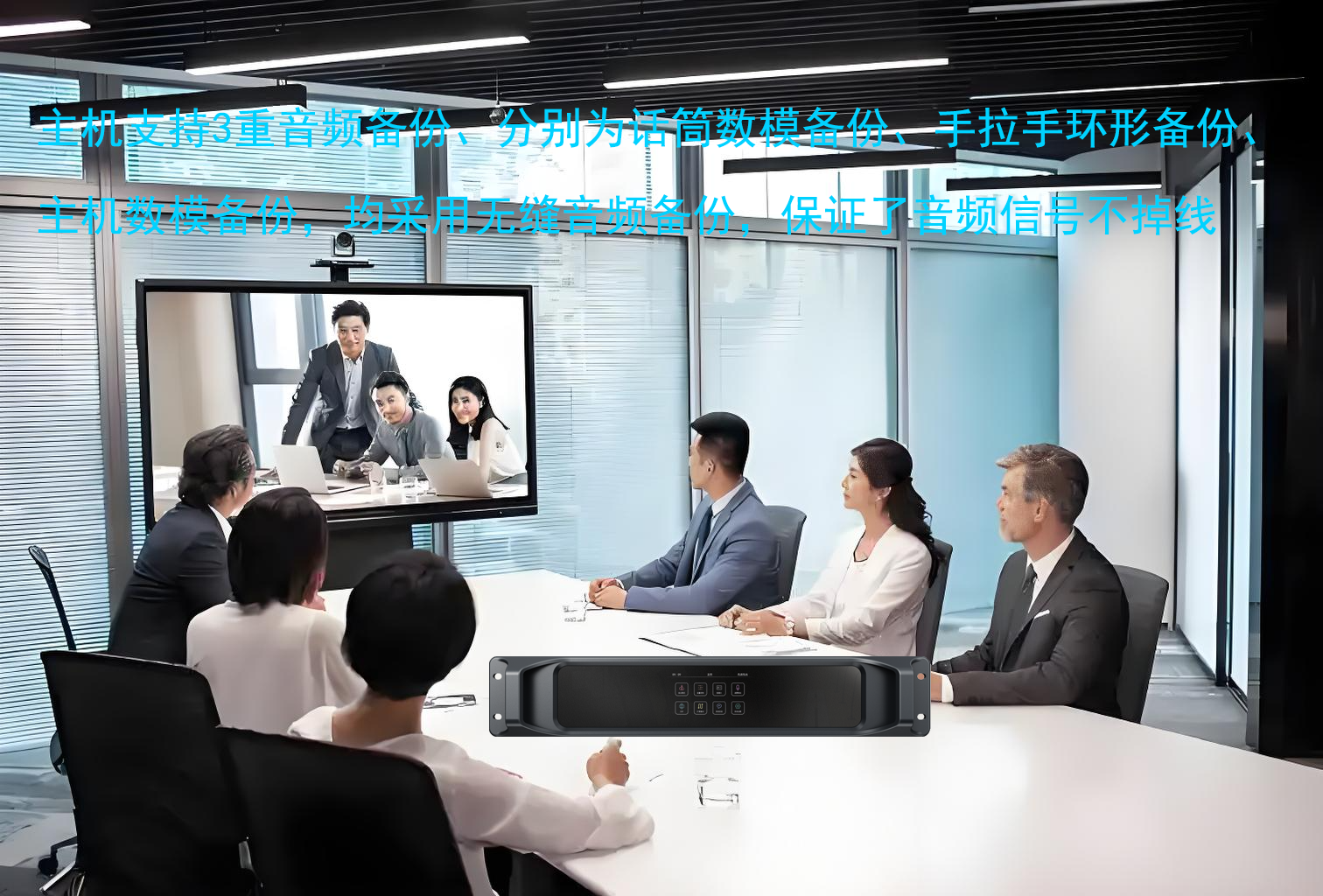 有线融合数字会议主机数模备份
