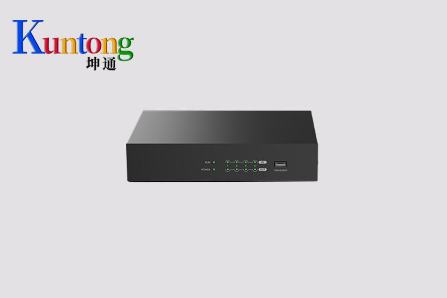 Kuntong坤通KTM-DAP-0404D 4进4出数字音频处理器正面图